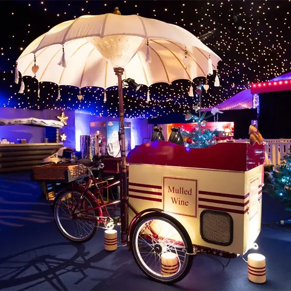 Mobile coffee tricycles and stands
